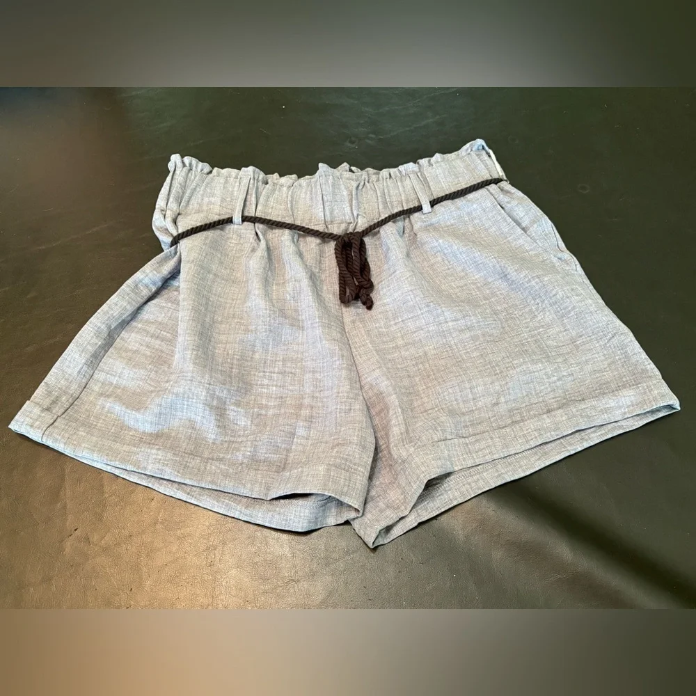 Ci Sono High Waist Blue Grey Shorts NWT size Large